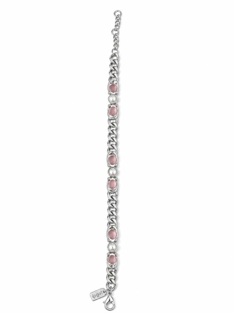 Coach Pearl Link Silver Tone Chain Bracelet Designer Jewelry - Picture 3 of 5